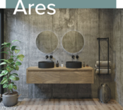 Gliss Design Ares Wastafelonderkast met topblad Ash Gray 120x45x35 cm 2 lade greeploos