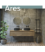 GLISS DESIGN Gliss Design Ares Wastafelonderkast met topblad Ash Gray 120x45x35 cm 2 lade greeploos