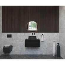 Gliss Design Ares Wastafelonderkast met topblad Charcoal 70x45x35 cm 1 lade greeploos