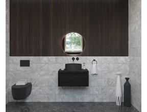 Gliss Design Ares Wastafelonderkast met topblad Charcoal 70x45x35 cm 1 lade greeploos