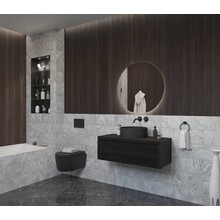 Gliss Design Ares Wastafelonderkast met topblad Charcoal 100x45x35 cm 1 lade greeploos