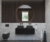 Gliss Design Ares Wastafelonderkast met topblad Charcoal 120x45x35 cm 1 lade greeploos