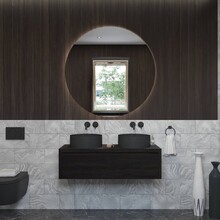 Gliss Design Ares Wastafelonderkast met topblad Charcoal 120x45x35 cm 1 lade greeploos