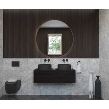 Gliss Design Ares Wastafelonderkast met topblad Charcoal 120x45x35 cm 1 lade greeploos