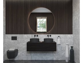 Gliss Design Ares Wastafelonderkast met topblad Charcoal 120x45x35 cm 1 lade greeploos