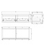 Gliss Design Ares Wastafelonderkast met topblad Charcoal 120x45x35 cm 2 lades greeploos