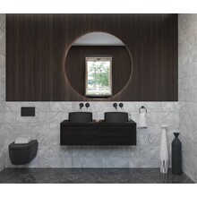 Gliss Design Ares Wastafelonderkast met topblad Charcoal 140x45x35 cm 2 lades greeploos