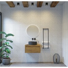 Gliss Design Ares Wastafelonderkast met topblad Castle Brown 60x45x35 cm 1 lade greeploos