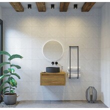 Gliss Design Ares Wastafelonderkast met topblad Castle Brown 70x45x35 cm 1 lade greeploos