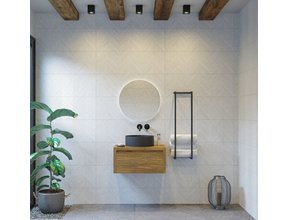 Gliss Design Ares Wastafelonderkast met topblad Castle Brown 80x45x35 cm 1 lade greeploos