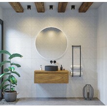 Gliss Design Ares Wastafelonderkast met topblad Castle Brown 90x45x35 cm 1 lade greeploos