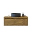 Gliss Design Ares Wastafelonderkast met topblad Castle Brown 100x45x35 cm 1 lade greeploos