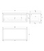 Gliss Design Ares Wastafelonderkast met topblad Castle Brown 100x45x35 cm 1 lade greeploos