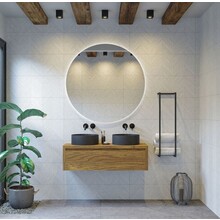 Gliss Design Ares Wastafelonderkast met topblad Castle Brown 120x45x35 cm 1 lade greeploos