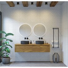 Gliss Design Ares Wastafelonderkast met topblad Castle Brown 140x45x35 cm 2 lades greeploos