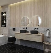 Gliss Design Ares Wastafelonderkast met topblad Corn Silk 180x45x35 cm 2 lades greeploos