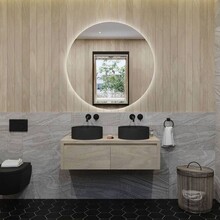 Gliss Design Ares Wastafelonderkast met topblad Corn Silk 140x45x35 cm 2 lades greeploos