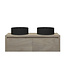 Gliss Design Ares Wastafelonderkast met topblad Corn Silk 120x45x35 cm 2 lades greeploos