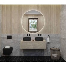 Gliss Design Ares Wastafelonderkast met topblad Corn Silk 120x45x35 cm 2 lades greeploos