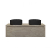 Gliss Design Ares Wastafelonderkast met topblad Corn Silk 120x45x35 cm 1 lade greeploos