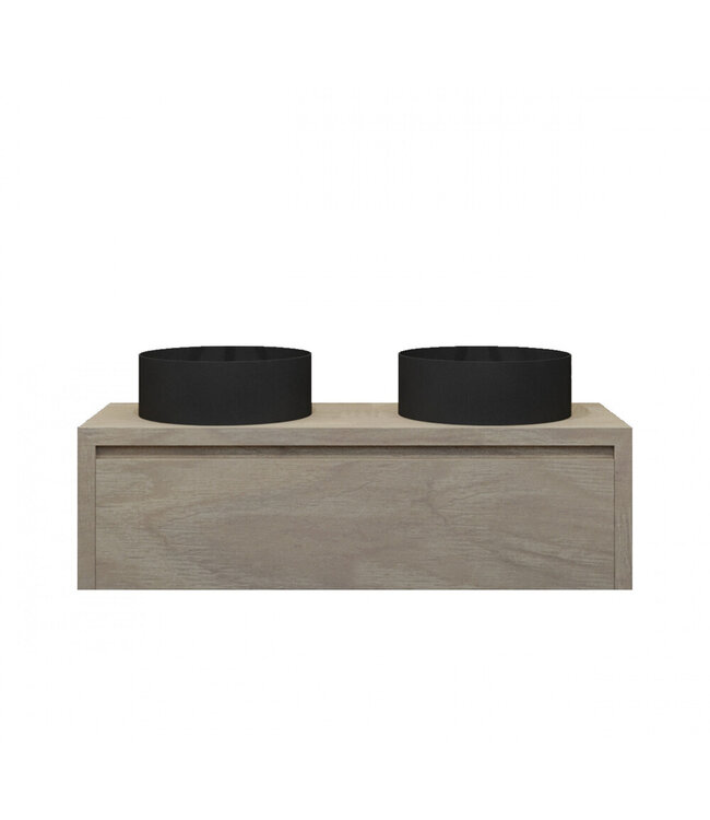 Gliss Design Ares Wastafelonderkast met topblad Corn Silk 120x45x35 cm 1 lade greeploos