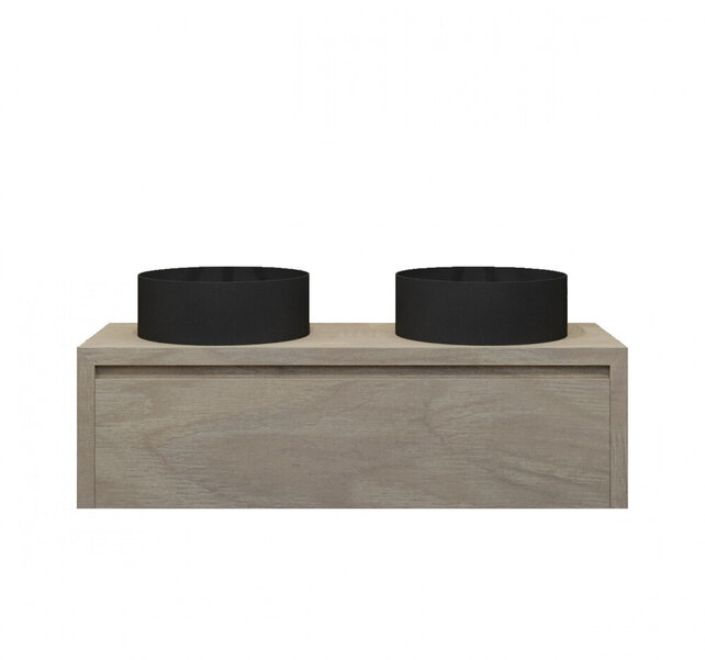 Gliss Design Ares Wastafelonderkast met topblad Corn Silk 100x45x35 cm 1 lade greeploos