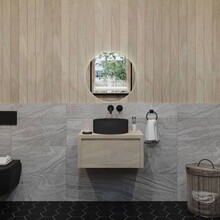 Gliss Design Ares Wastafelonderkast met topblad Corn Silk 90x45x35 cm 1 lade greeploos