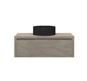 Gliss Design Ares Wastafelonderkast met topblad Corn Silk 90x45x35 cm 1 lade greeploos