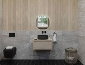 Gliss Design Ares Wastafelonderkast met topblad Corn Silk 80x45x35 cm 1 lade greeploos