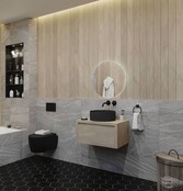 Gliss Design Ares Wastafelonderkast met topblad Corn Silk 80x45x35 cm 1 lade greeploos