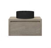 Gliss Design Ares Wastafelonderkast met topblad Corn Silk 80x45x35 cm 1 lade greeploos