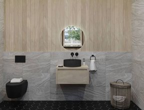 Gliss Design Ares Wastafelonderkast met topblad Corn Silk 60x45x35 cm 1 lade greeploos