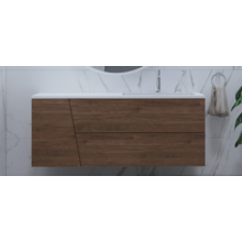Gliss Design Treez Badkamermeubel 140 cm Oak Cognac met wastafel Rechts kraangat 0 - 1