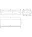 Gliss Design Calypso Onderkast Zwart Eiken 140 cm Badmeubel met topblad