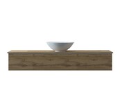 Gliss Design Calypso Onderkast Rustiek Eiken 140 cm Badmeubel met topblad Gliss Design Calypso Onderkast Rustiek Eiken 140 cm Badmeubel met topblad