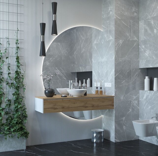 Gliss Design Calypso Onderkast Rustiek Eiken 140 cm Badmeubel met topblad Gliss Design Calypso Onderkast Rustiek Eiken 140 cm Badmeubel met topblad