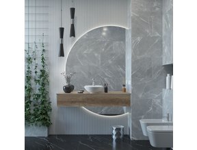 Gliss Design Calypso Onderkast Grijs Eiken 120 cm Badmeubel met topblad