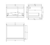 Gliss Design Eros Badkamermeubel met Topblad Rustiek Eiken 60cm MDF 1 sofclose lade Gliss Design Eros Badkamermeubel met Topblad Rustiek Eiken 60cm MDF 1 sofclose lade