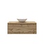 GLISS DESIGN Gliss Design Eros Badkamermeubel met Topblad Rustiek Eiken 120cm MDF 1 sofclose lade