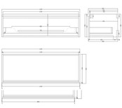 Gliss Design Eros Badkamermeubel met Topblad Rustiek Eiken 120cm MDF 1 sofclose lade