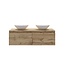 Gliss Design Eros Badkamermeubel met Topblad Rustiek Eiken 140cm MDF 2 sofclose lade
