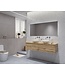Gliss Design Eros Badkamermeubel met Topblad Rustiek Eiken 160cm MDF 2 sofclose lade