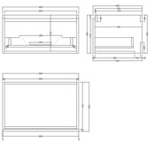 Gliss Design Eros Badkamermeubel met Topblad Zwart Eiken 70cm MDF 1 sofclose lade
