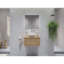 Gliss Design Eros Badkamermeubel met Topblad Rustiek Eiken 60cm MDF 1 sofclose lade