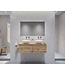 Gliss Design Eros Badkamermeubel met Topblad Rustiek Eiken 140cm MDF 2 sofclose lade