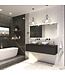 Gliss Design Eros Badkamermeubel met Topblad Mat Zwart 180cm MDF 2 sofclose lades