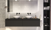 Gliss Design Eros Badkamermeubel met Topblad Mat Zwart 160cm MDF 2 sofclose lades Gliss Design Eros Badkamermeubel met Topblad Mat Zwart 160cm MDF 2 sofclose lades