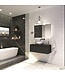 Gliss Design Eros Badkamermeubel met Topblad Mat Zwart 100cm MDF 1 sofclose lade