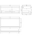 Gliss Design Eros Badkamermeubel met Topblad Mat Zwart 100cm MDF 1 sofclose lade