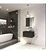 Gliss Design Eros Badkamermeubel met Topblad Mat Zwart 80cm MDF 1 sofclose lade